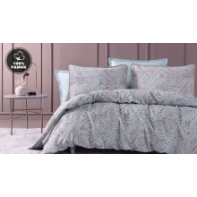 Yataq dəsti Yataş Minu, yorğan üzü 200x220 sm, mələfə 240x260 sm, yastıq üzü 50x70 sm 2 əd, avro, pambıq, Kül Moru