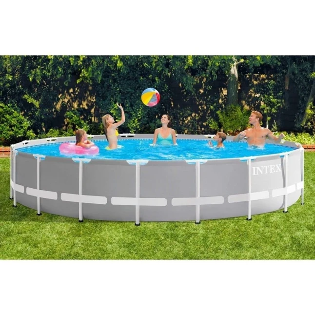Бассейн каркасный Intex H26225588732NP, 549x122 см, 24311 л, серый