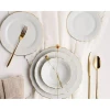 Сервиз обеденный Porland Wavy 04POR033446, 60 предметов, на 12 персон, фарфор, белый