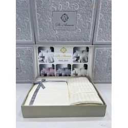 Комплект постельного белья MiraNova FS-570, пододеяльник 160х220 см, простыня 170х240 см, наволочки 50х70 см, хлопок, бежевый