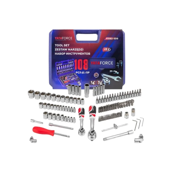 Набор инструментов Yataforce YF-41082-5DS, 108 предметов, 1/4 Набор инструментов Yataforce YF-41082-5DS, 108 предметов, 1/4