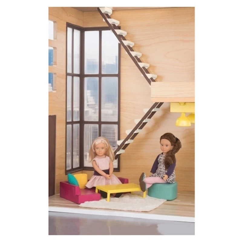 Набор мебели для кукол Lori Мебель для гостиной, пластик/текстиль, 3+, разноцветный