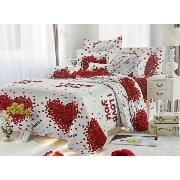 Комплект постельного белья Narlı 000497, пододеяльник 230x240 см, простыня 200x220 см, наволочка 2 шт x 50x70 см, двуспальный, сатин, разноцветный