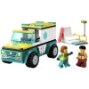 Конструктор LEGO City Emergency Ambulance and Snowboarder 60403, 4+ лет, 79 элементов