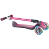 Самокат-кикборд Globber Elite Deluxe Lights, детский, от 3 лет, максимальный вес 50 кг, глубокий розовый