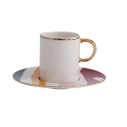 Набор кофейный Porland Abstract 04ALM005860, 4 предмета, на 2 персоны, фарфор, 85 мл