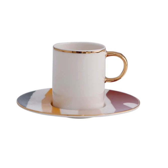 Qəhvə dəsti Porland Abstract 04ALM005860, 4 parça, 2 nəfərlik, farfor, 85 ml