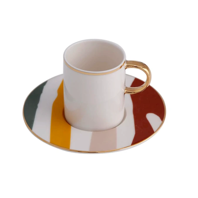 Qəhvə dəsti Porland Abstract 04ALM005860, 4 parça, 2 nəfərlik, farfor, 85 ml