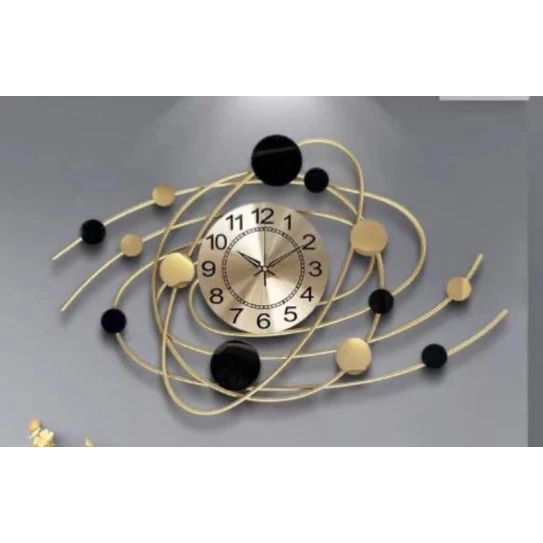 Divar saatı Areon qızılı dekorlu Divar saatı Areon qızılı dekorlu