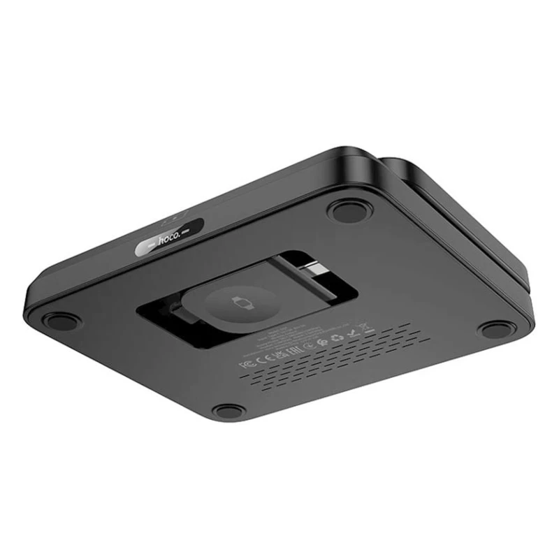 Зарядное устройство Hoco 3 in 1 Foldable Desktop Stand CQ7 Black Зарядное устройство Hoco 3 in 1 Foldable Desktop Stand CQ7 Black