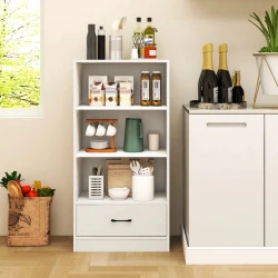 Стеллаж Ev Plus, ЛДСП, белый, 120x38x60 см Стеллаж Ev Plus, ЛДСП, белый, 120x38x60 см