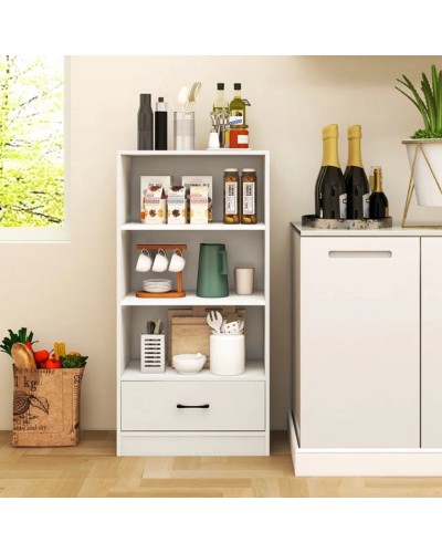 Stellaj Ev Plus, LDSP, ağ, 120x38x60 sm