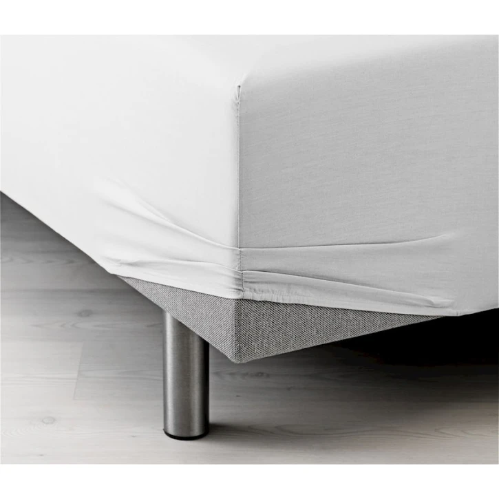 Простыня JYSK Ravnebakke, 140x200x35 см, хлопок, белая