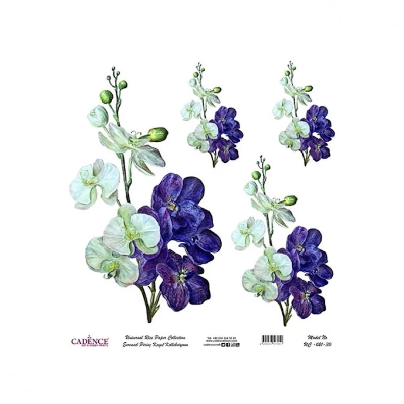 Рисовая бумага универсальная для декупажа Cadence 60x62, UC-021-60