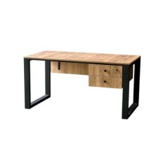Yazı masası laminat, qəhvəyi/qara, 130x70x75 sm - luq_5