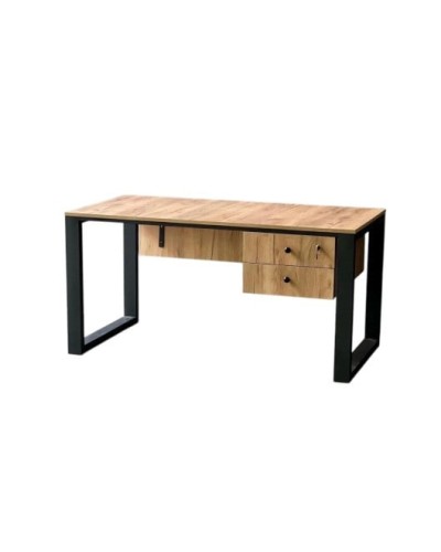 Yazı masası laminat, qəhvəyi/qara, 130x70x75 sm - luq_5