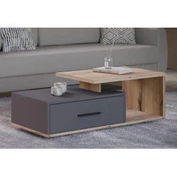 Журнальный стол Ev Plus ev_12116099, ЛДСП, антрацит, коричневый, 110x50x40 см Журнальный стол Ev Plus ev_12116099, ЛДСП, антрацит, коричневый, 110x50x40 см