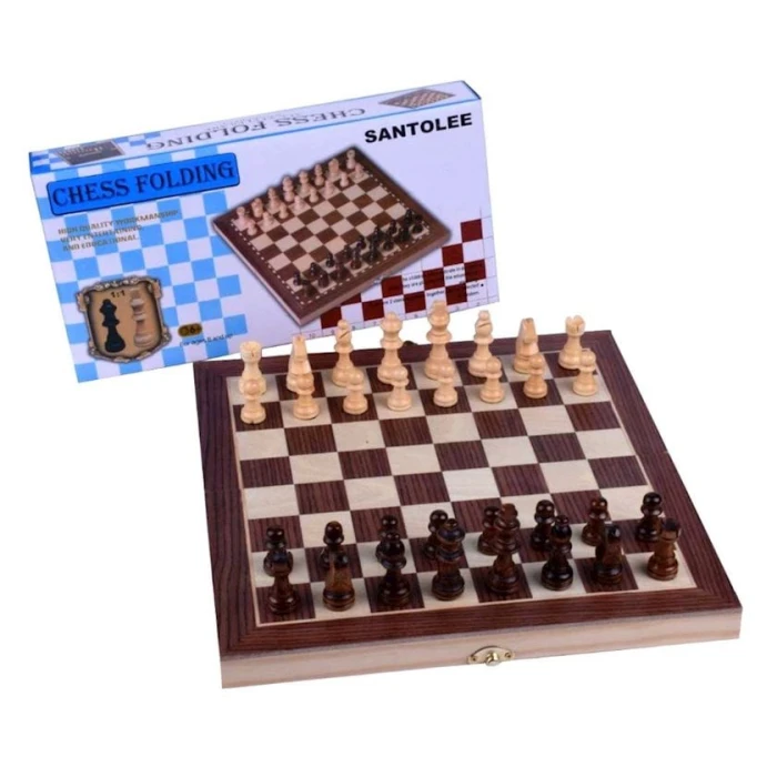 Şahmat Santolee 289613 taxta, maqnitli, 30x30 sm Şahmat Santolee 289613 taxta, maqnitli, 30x30 sm