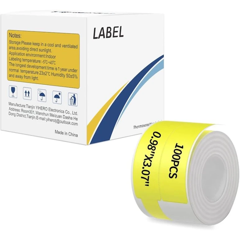 Этикет-лента для кабеля Niimbot B1 25x38+40мм, 1 рулон, прямоугольный, желтый Этикет-лента для кабеля Niimbot B1 25x38+40мм, 1 рулон, прямоугольный, желтый