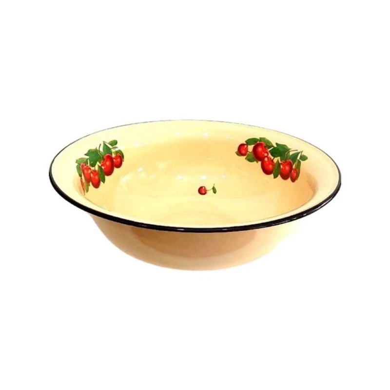 Таз эмалированный СтальЭмаль Вишневый Сад С3026.П*55, желтый, 16л Таз эмалированный СтальЭмаль Вишневый Сад С3026.П*55, желтый, 16л