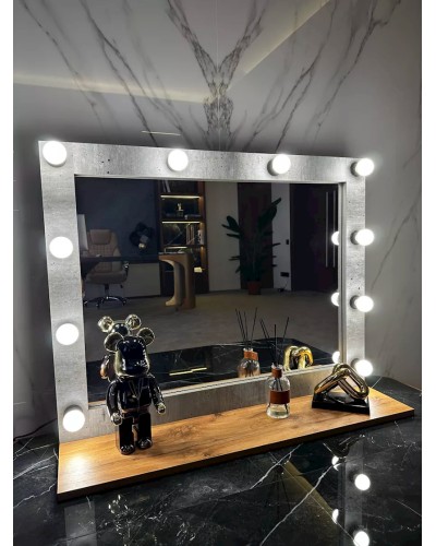 Kosmetik güzgü 90x7x70 sm, LDSP, boz/qəhvəyi