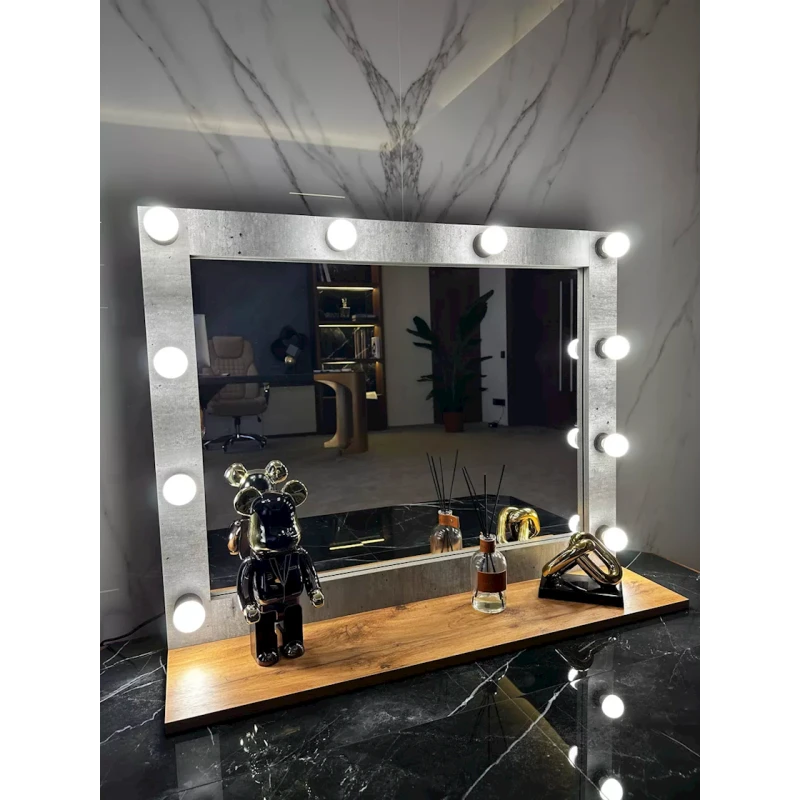 Kosmetik güzgü 90x7x70 sm, LDSP, boz/qəhvəyi Kosmetik güzgü 90x7x70 sm, LDSP, boz/qəhvəyi