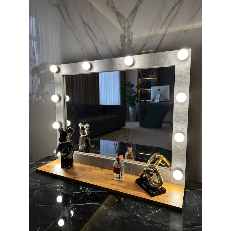 Kosmetik güzgü 90x7x70 sm, LDSP, boz/qəhvəyi Kosmetik güzgü 90x7x70 sm, LDSP, boz/qəhvəyi