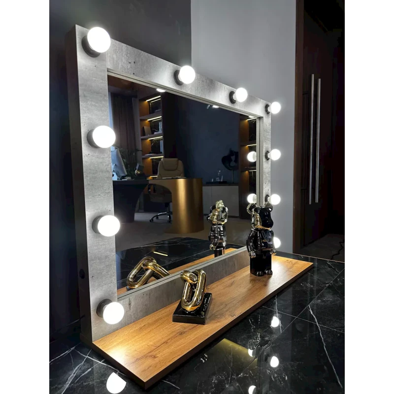 Kosmetik güzgü 90x7x70 sm, LDSP, boz/qəhvəyi Kosmetik güzgü 90x7x70 sm, LDSP, boz/qəhvəyi