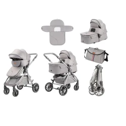 Детская коляска Kidilo X1DA, серая Детская коляска Kidilo X1DA, серая