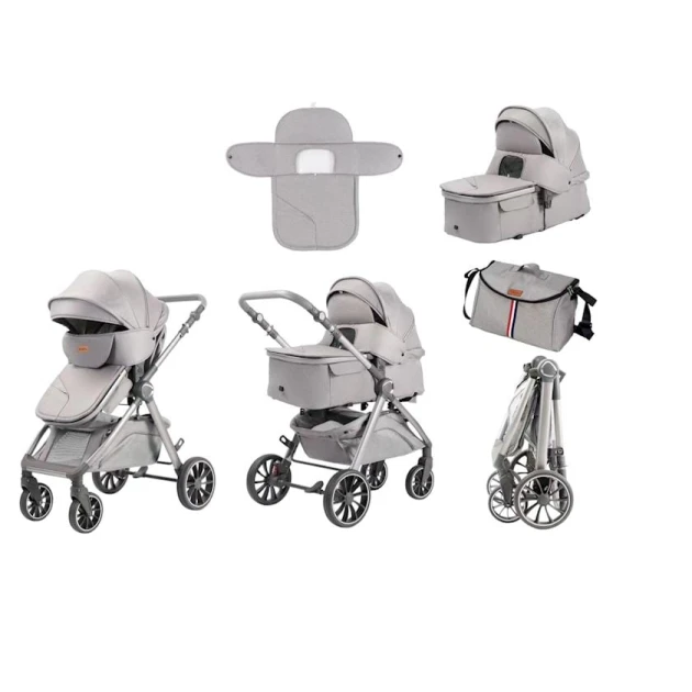 Детская коляска Kidilo X1DA, серая