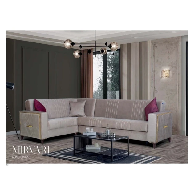 Угловой диван Stil Mebel Mirvari, 270/180x80x78 см, бежевый Угловой диван Stil Mebel Mirvari, 270/180x80x78 см, бежевый