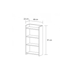 Stellaj Ev Plus 12115609, LDSP, ağ, 91x48x22 sm Stellaj Ev Plus 12115609, LDSP, ağ, 91x48x22 sm