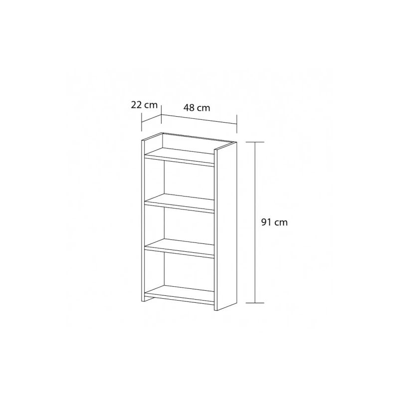 Стеллаж Ev Plus 12115609, ЛДСП, белый, 91x48x22 см