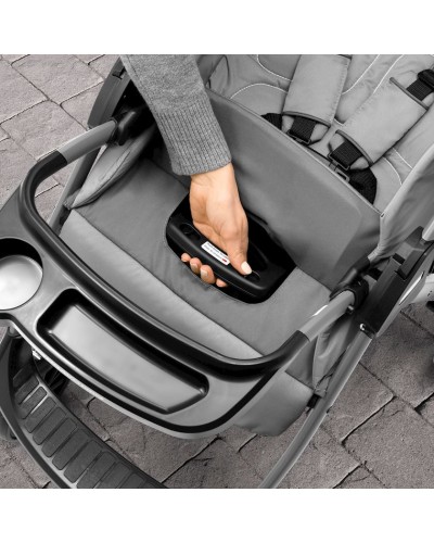 Uşaq arabası Chicco Mini Bravo Plus Slate, qara/boz