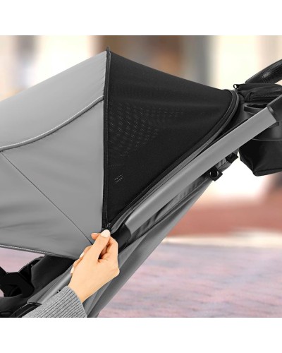 Uşaq arabası Chicco Mini Bravo Plus Slate, qara/boz