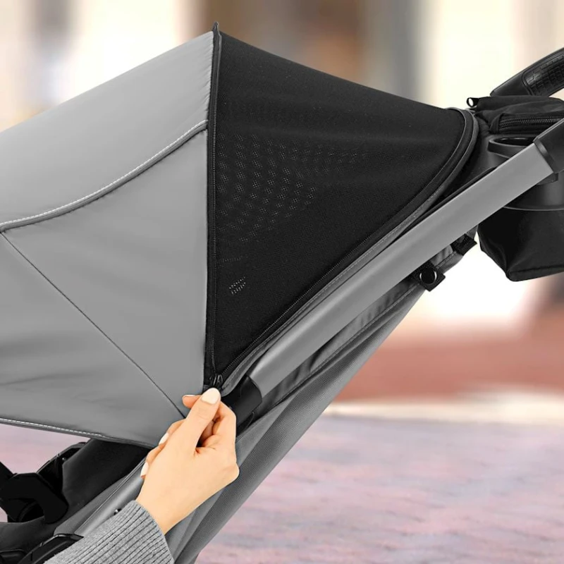 Детская коляска Chicco Mini Bravo Plus Slate, черная/серая