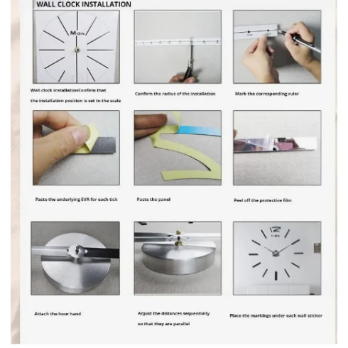 Divar Saatı Diy Clock Silver ZH019-3 Divar Saatı Diy Clock Silver ZH019-3