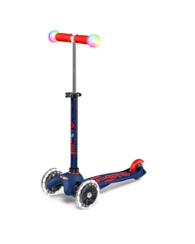 Uşaqlar üçün samokat Micro Mini Deluxe Magic LED Navy Blue MMD149