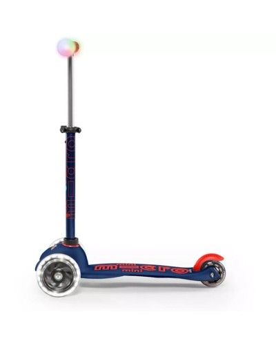 Uşaqlar üçün samokat Micro Mini Deluxe Magic LED Navy Blue MMD149