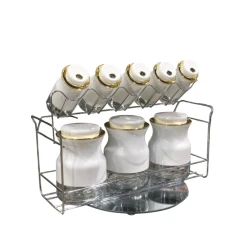 Ədviyyatlar üçün qablar dəsti smil_1085, ağ, 8 əd.