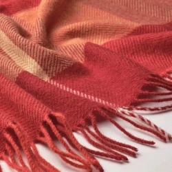 Плед IKEA Myrull, натуральная шерсть, красный, 130х170 см