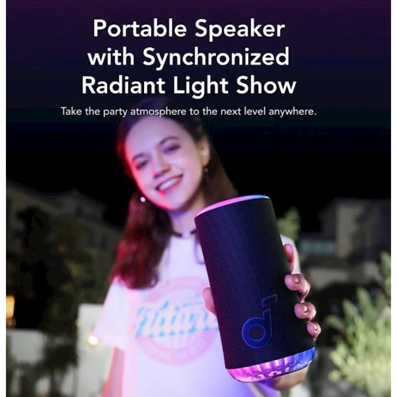 Портативная колонка Anker Soundcore Glow Bluetooth Speaker Black (A3166011)