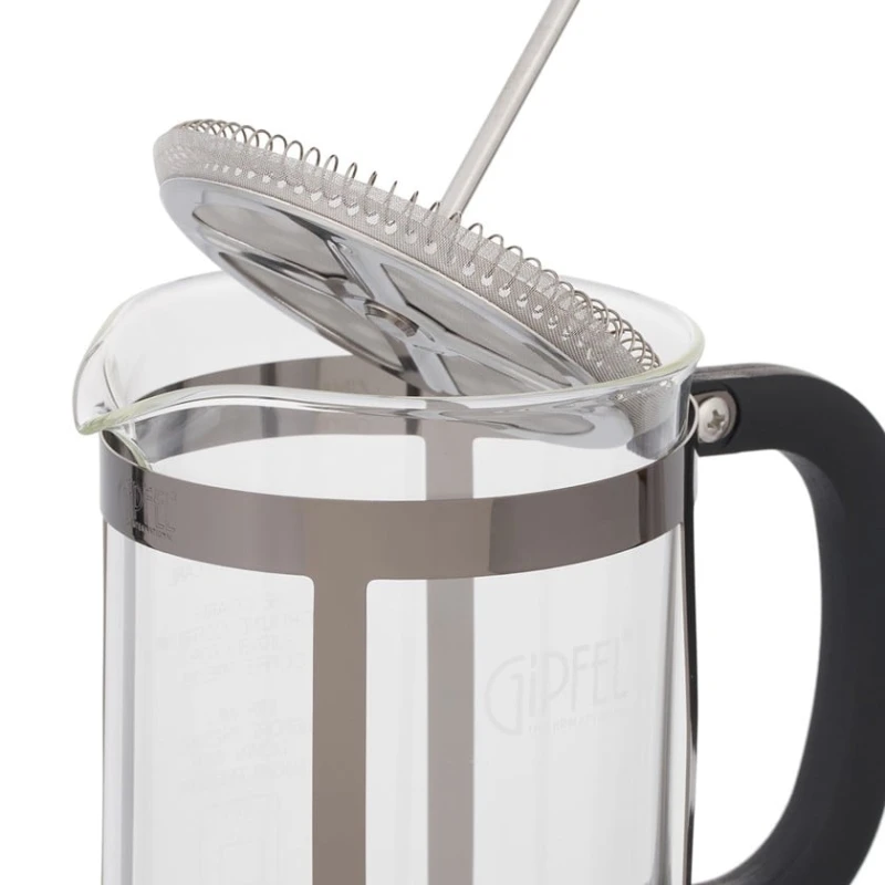 Френч-пресс Gipfel Claris 7096, 800 мл, боросиликатное стекло/нержавеющая сталь, прозрачный Френч-пресс Gipfel Claris 7096, 800 мл, боросиликатное стекло/нержавеющая сталь, прозрачный