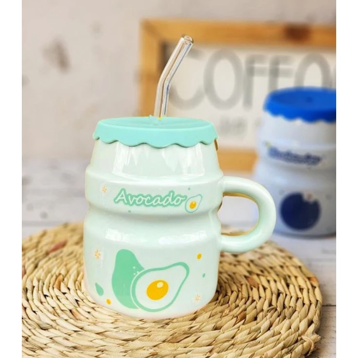 Fincan Avokado, yaşıl, 420 ml