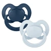 Набор пустышек Baby Nova ортодонтические, 0-6 месяцев, силикон, 2 шт, синий