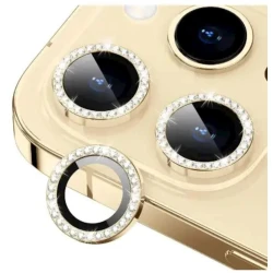 Qoruyucu şüşə Apple iPhone 13 Pro Max kamerası üçün Gold.