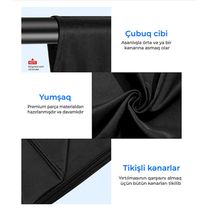 Черный фон Neewer 3x6 м Черный фон Neewer 3x6 м