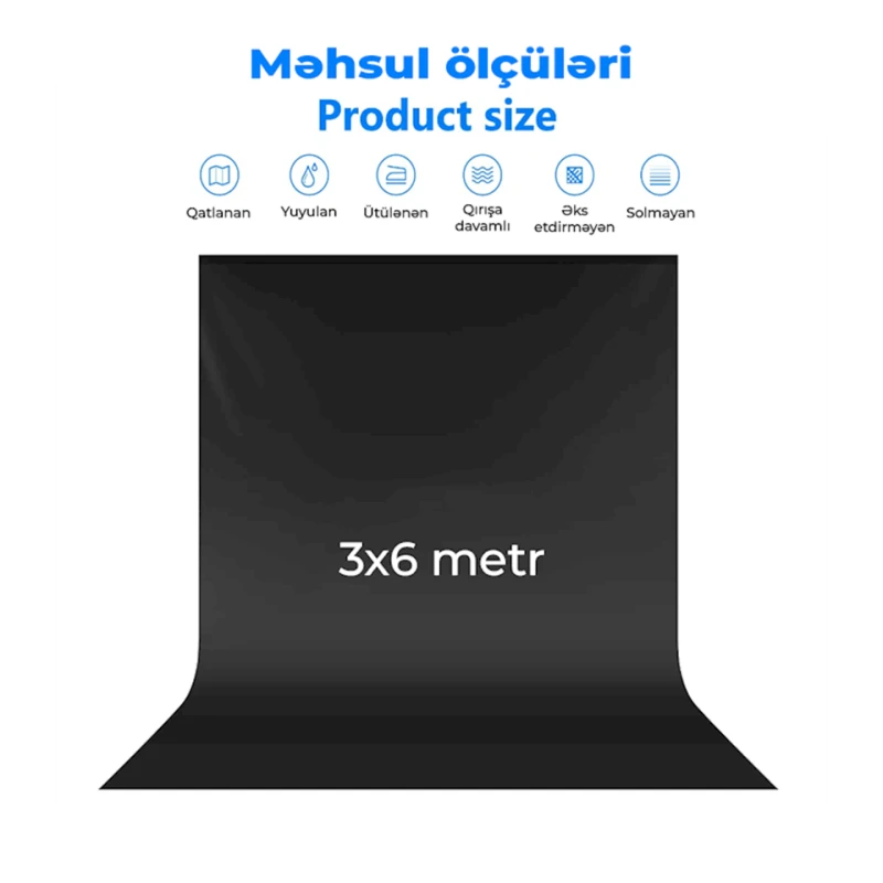 Черный фон Neewer 3x6 м Черный фон Neewer 3x6 м