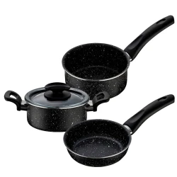 Набор посуды Emsan Nova, 4 предмета, гранит, черный
