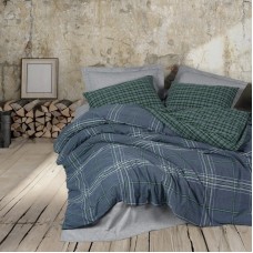Yataq dəsti Cotton Box Natureforce Isola Mavi, yorğan üzü 200x220 sm, mələfə 240x260 sm, 2 əd yastıq üzü 50x70 sm, ikinəfərlik, pambıq/poliester